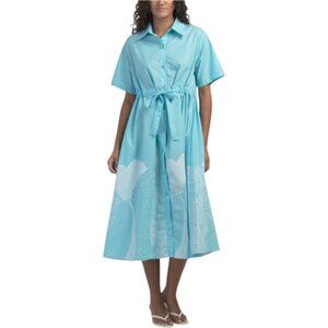 NANCY YANG Printed Shirt Dress